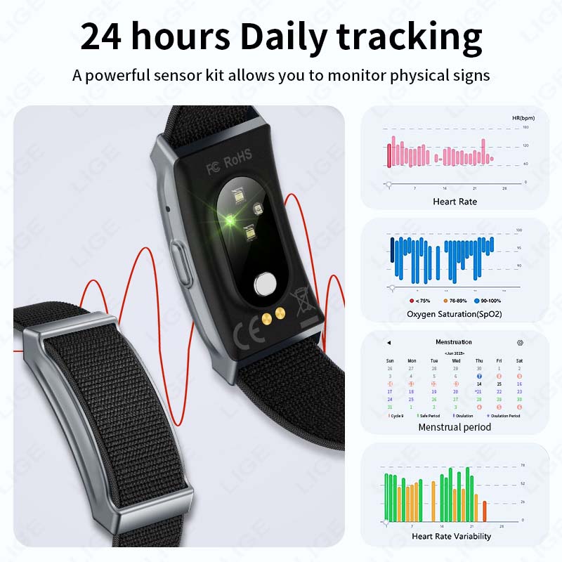 LIGE No Screen Sports Fitness  - Fall Detection Watch 评论和价格